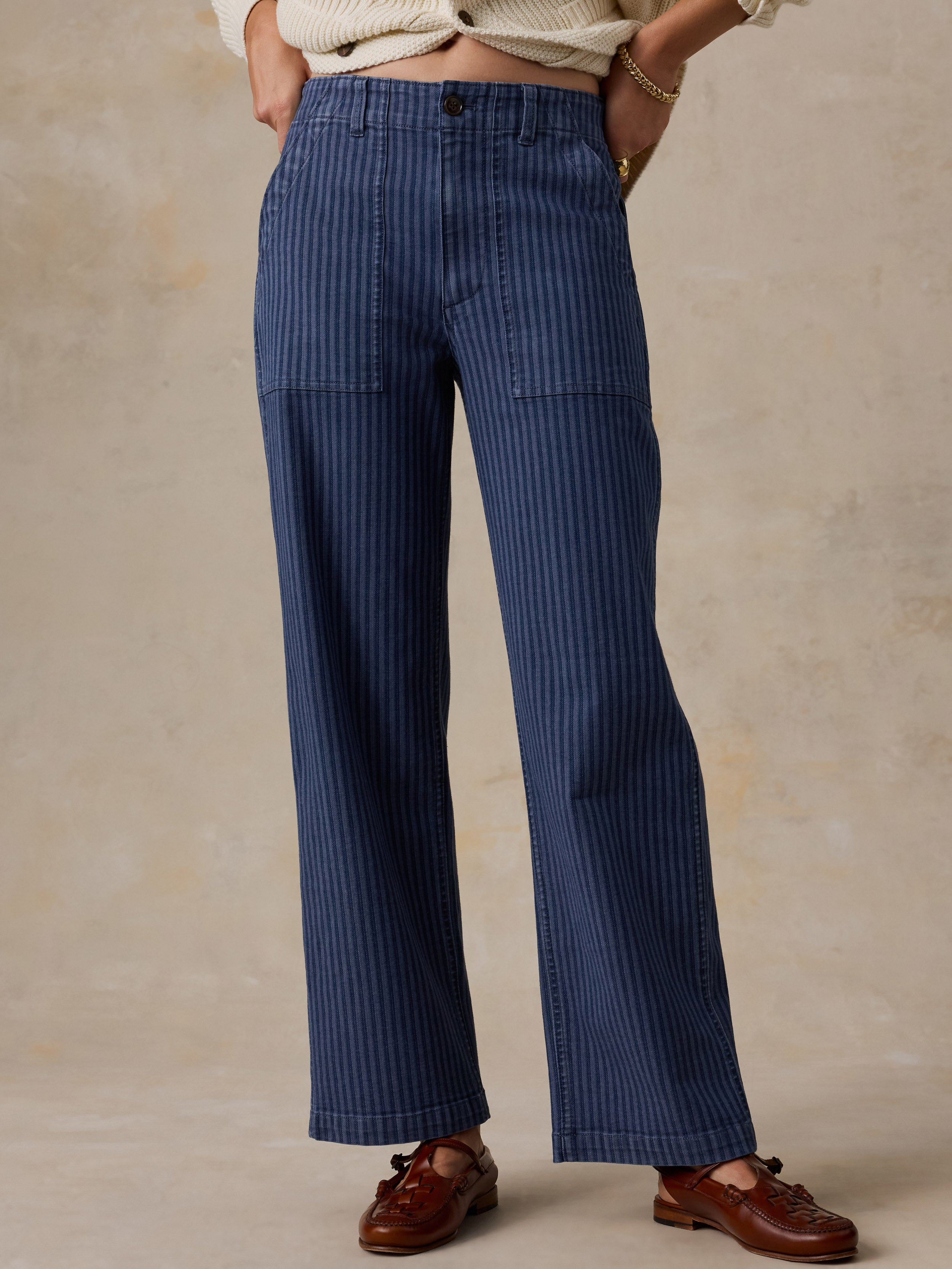 Topsail Utility Pant - Riverline Stripe