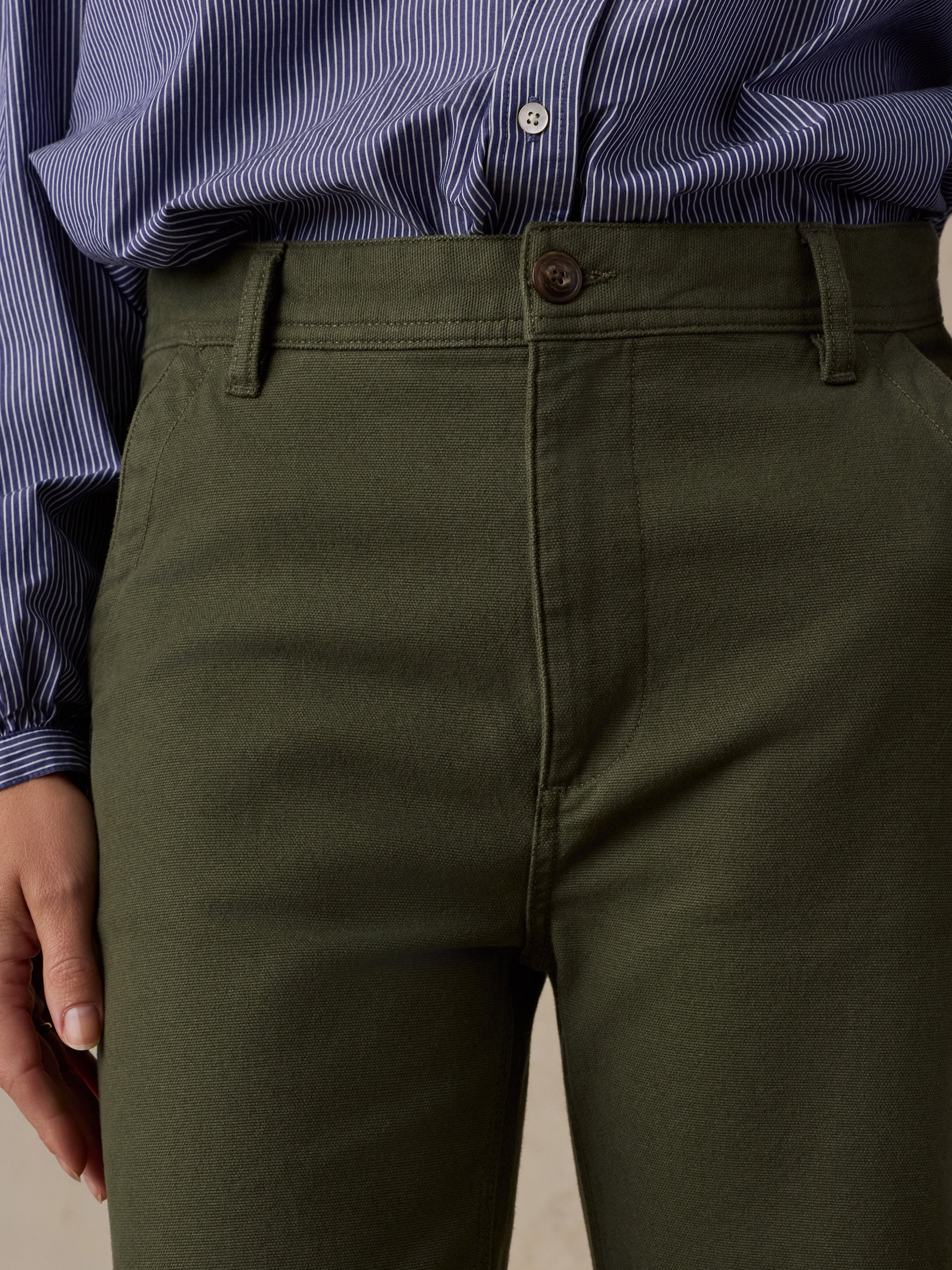 Sunwashed Canvas Dockside Pant - Olive Night