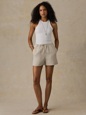 Laguna Linen Montecito Short - Flax