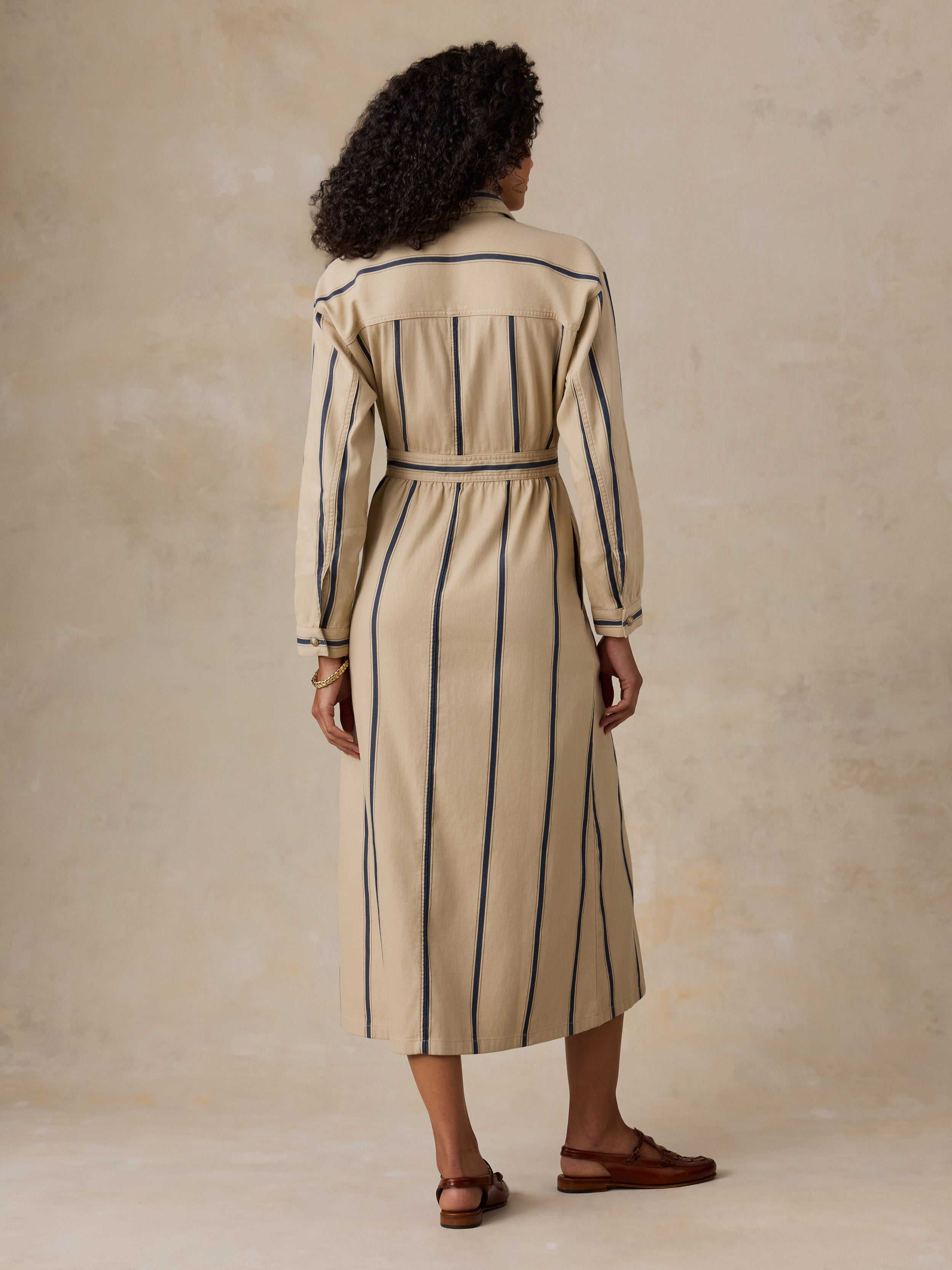 Tideweave Shirtdress - Saddle Ridge Stripe