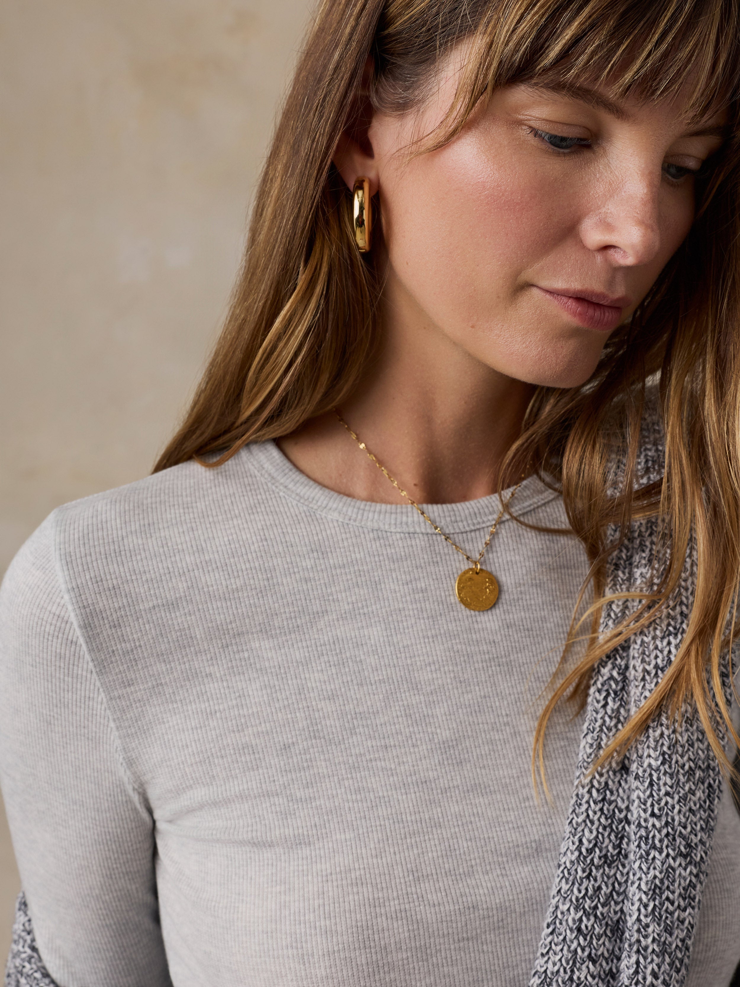 Featherweight Freestyle Layering Crew - Light Grey Heather