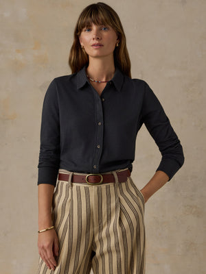 Sunwashed Knit Shirt - Washed Black