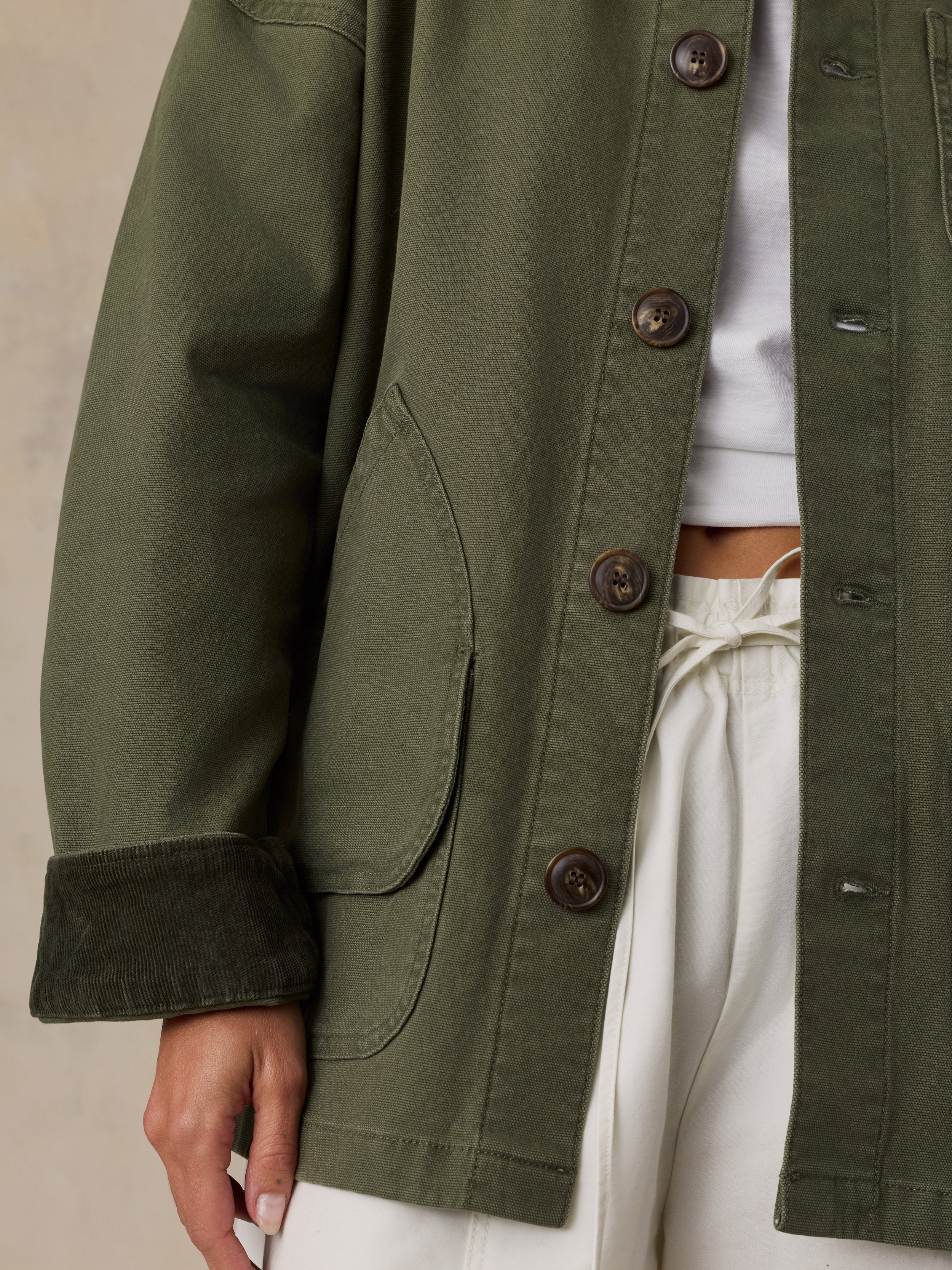 Sunwashed Canvas Barn Jacket - Olive Night