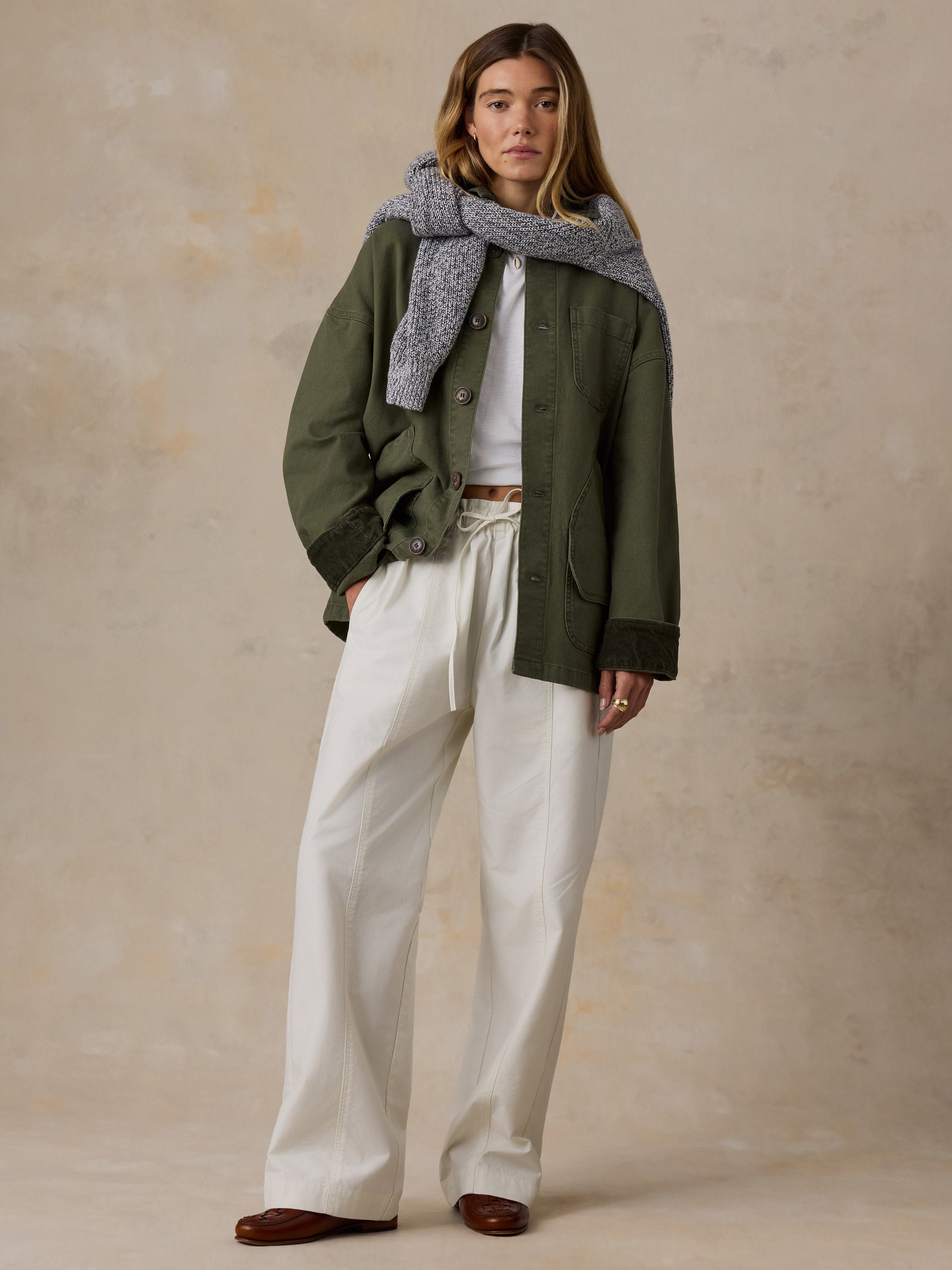Sunwashed Canvas Barn Jacket - Olive Night