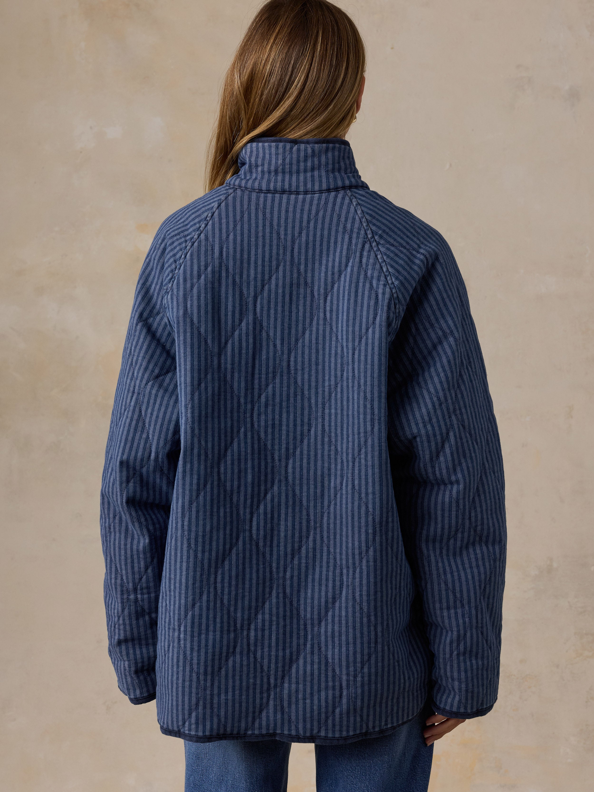 Topsail Quilted Jacket - Riverline Stripe