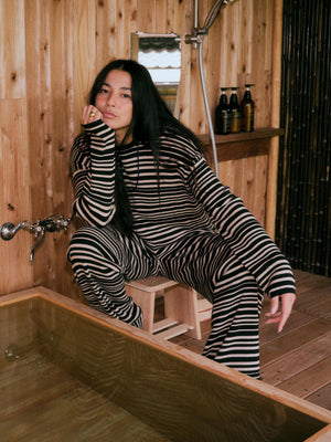 Throwback Studio Crew - Coastal Coal Stripe